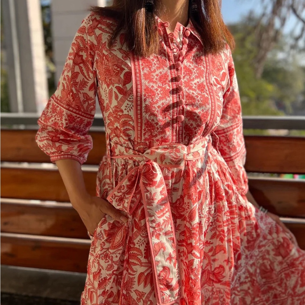 Juipur Morni 100% cotton linen dress size XXL/US14